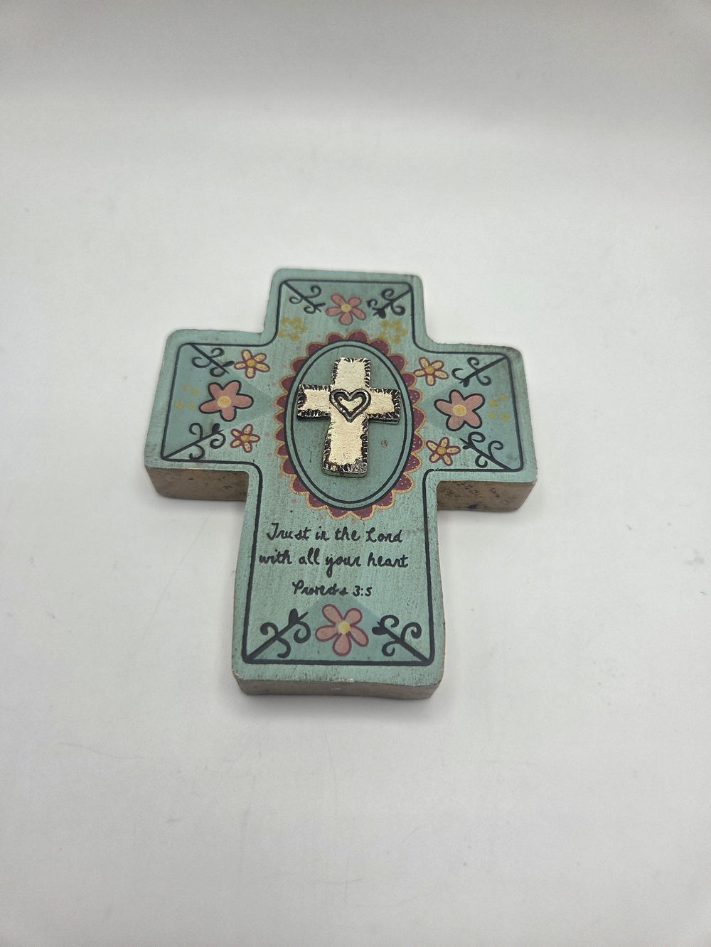 Natural Life Wooden Hanging Cross Trust In The Lord With All Your Heart